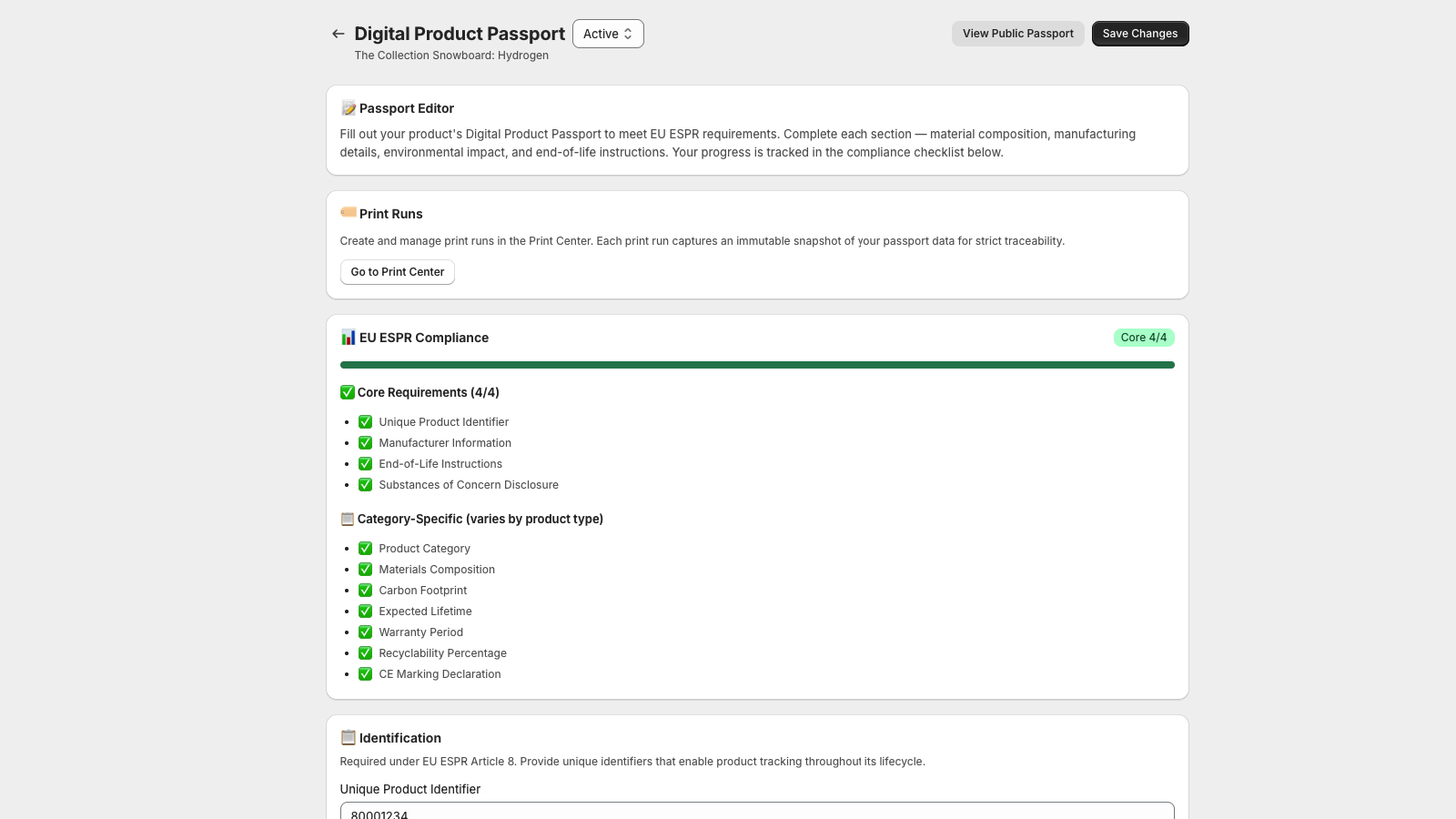 PassportPro Editor Interface